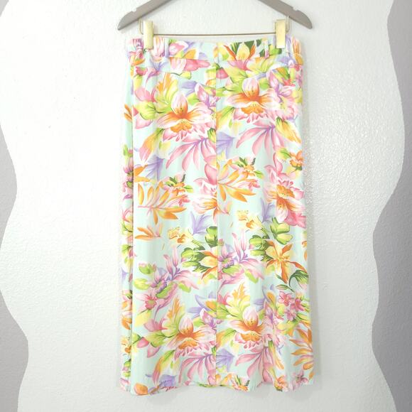 Jaclyn Smith Floral Skirt Womens 14 / 16 ALTERED Summer Midi Tea Length … - Picture 2 of 13